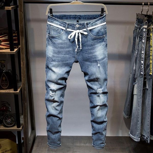 mens jeans 2020 new denim pants solid scratched male full length trousers fashion pencil pants 5761, Blue
mens jeans 2020 new denim pants solid scratched male full length trousers fashion pencil pants 5761, Blue