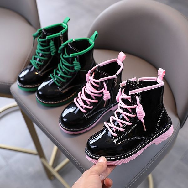 kids patent girls leather boys 2020 baby autumn children boots winter fashion martin boot shoes e51, Black;red
kids patent girls leather boys 2020 baby autumn children boots winter fashion martin boot shoes e51, Black;red