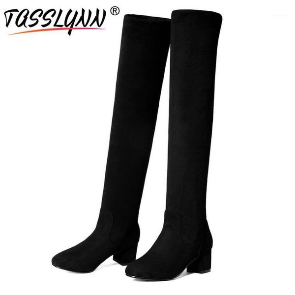 tasslynn 2020 black women boots thick heels fashion boots flock spring autumn zipper over the knee women shoes size 34-431
tasslynn 2020 black women boots thick heels fashion boots flock spring autumn zipper over the knee women shoes size 34-431