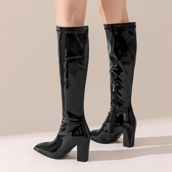 boots gigifox large sizes 43 square high heels elegant ladies knee boot winter shoes woman female, Black
boots gigifox large sizes 43 square high heels elegant ladies knee boot winter shoes woman female, Black