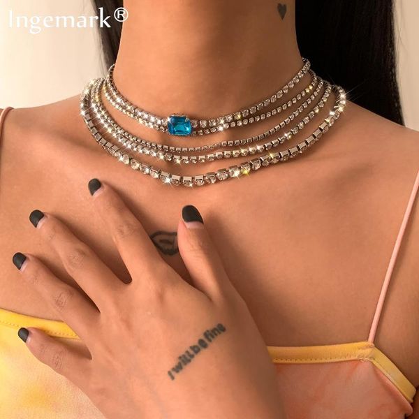 5pcs/set iced out rhinestone chain necklace for women 2021 punk boho bling crystal tennis chains choker steampunk men jewelry, Silver
5pcs/set iced out rhinestone chain necklace for women 2021 punk boho bling crystal tennis chains choker steampunk men jewelry, Silver