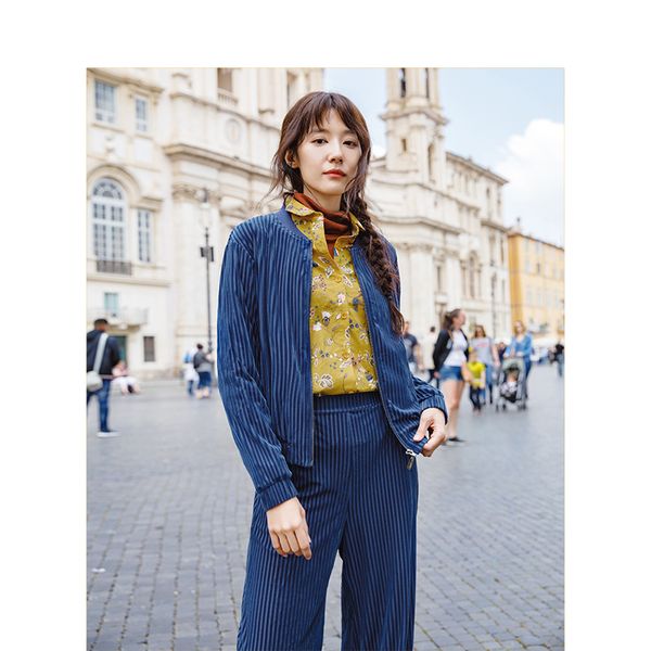 inamn spring autumn spandex women solid color long pants zipper basic coat suit 201119, White
inamn spring autumn spandex women solid color long pants zipper basic coat suit 201119, White