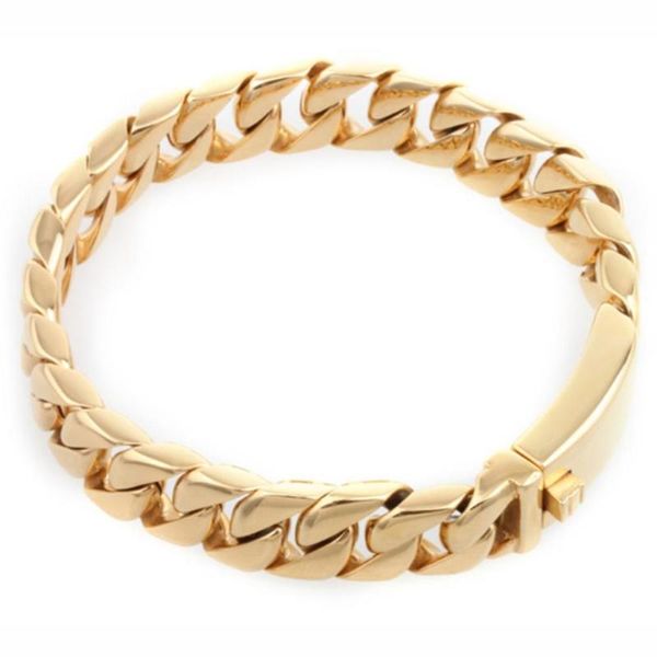 link, chain 12mm*22cm cool mens curb cuban link bracelet gold tone 316l stainless steel jewelry, Black
link, chain 12mm*22cm cool mens curb cuban link bracelet gold tone 316l stainless steel jewelry, Black