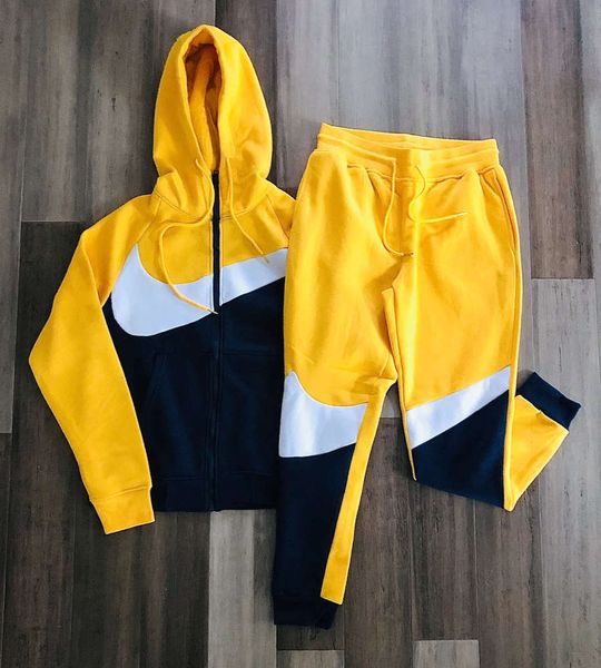 2021 men's suit hooded sweater splicing zipper rope casual sportswear fashion, Gray
2021 men's suit hooded sweater splicing zipper rope casual sportswear fashion, Gray