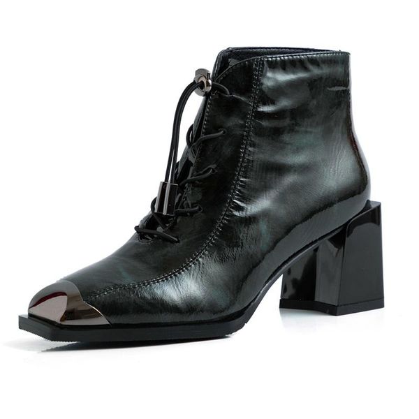 new brand women autumn winter genuine leather ankle boots lace up high heels short boots fashion party night club shoes woman 43, Black
new brand women autumn winter genuine leather ankle boots lace up high heels short boots fashion party night club shoes woman 43, Black