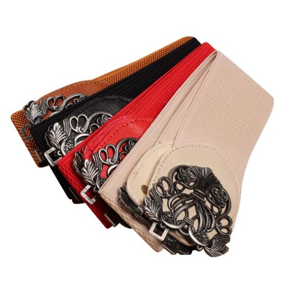 new fashion casual women lady elegant vintage metal floral waist band elastic wide dress belt gifts femme w13, Black;brown
new fashion casual women lady elegant vintage metal floral waist band elastic wide dress belt gifts femme w13, Black;brown
