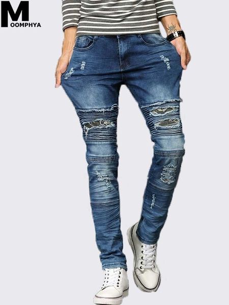 men's jeans moomphya 2021 arrived ripped holes pleated skinny men stylish streetwear blue biker for hip hop
men's jeans moomphya 2021 arrived ripped holes pleated skinny men stylish streetwear blue biker for hip hop