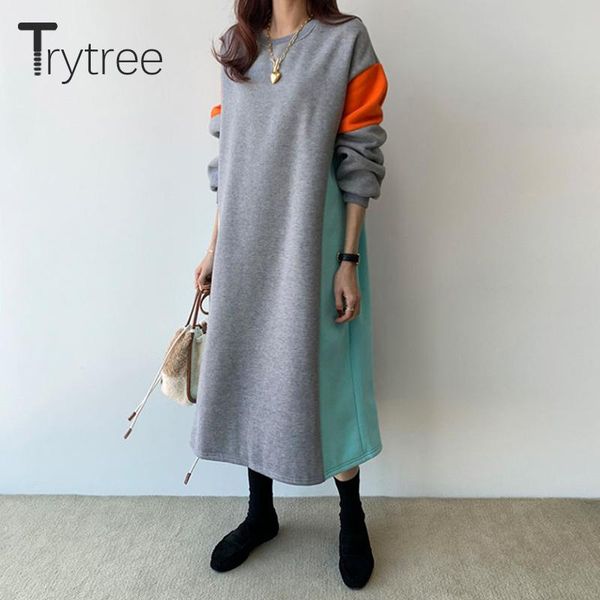 trytree 2020 winter woman dress inside of thick velvet casual loose patchwork colorful side dress high street mid-calf, Black;gray
trytree 2020 winter woman dress inside of thick velvet casual loose patchwork colorful side dress high street mid-calf, Black;gray
