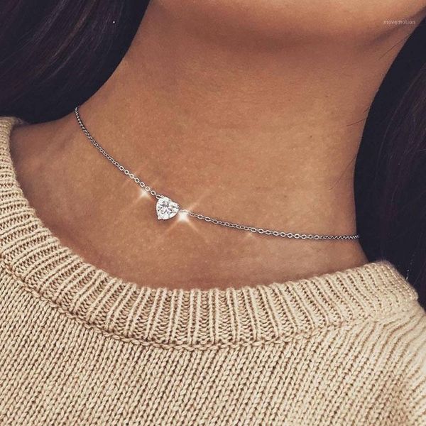 heart crystal trendy girl necklace chain women silver color trendy choker necklaces jewelry lady collares collier naszyjnik1, Golden;silver
heart crystal trendy girl necklace chain women silver color trendy choker necklaces jewelry lady collares collier naszyjnik1, Golden;silver