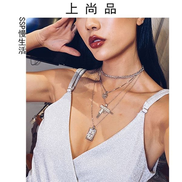 multi necklace lady cross jesus pendant coin hip hop nightclub trampoline chain red, Silver
multi necklace lady cross jesus pendant coin hip hop nightclub trampoline chain red, Silver