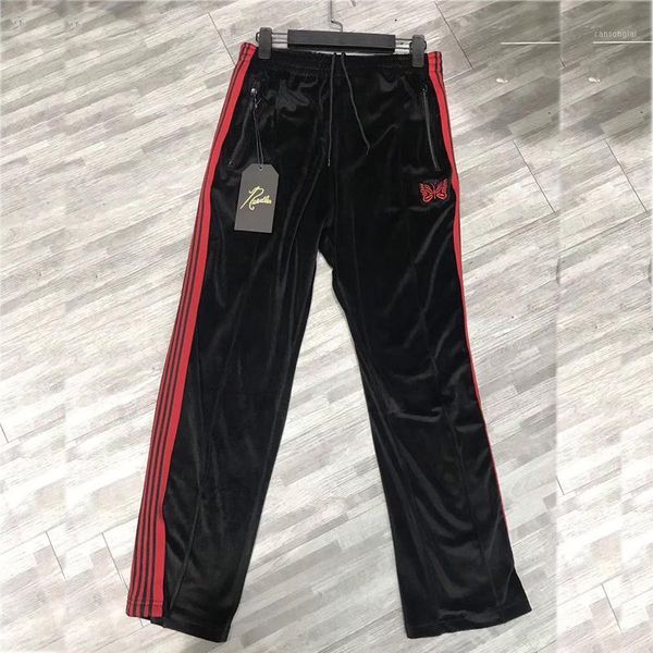 hip hop awge needles sweatpants drawstring joggers butterfly embroidery ribbon striped velvet needles awge sweatpants trousers1, Black
hip hop awge needles sweatpants drawstring joggers butterfly embroidery ribbon striped velvet needles awge sweatpants trousers1, Black