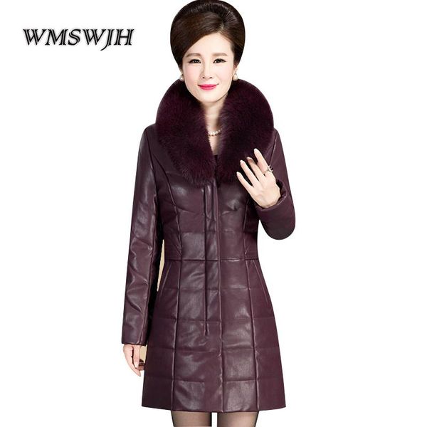 women's leather & faux 6xl ukraine fur collar plus size winter down cotton jacket women warm pu coat 2021 middle-aged fashion parka, Black
women's leather & faux 6xl ukraine fur collar plus size winter down cotton jacket women warm pu coat 2021 middle-aged fashion parka, Black