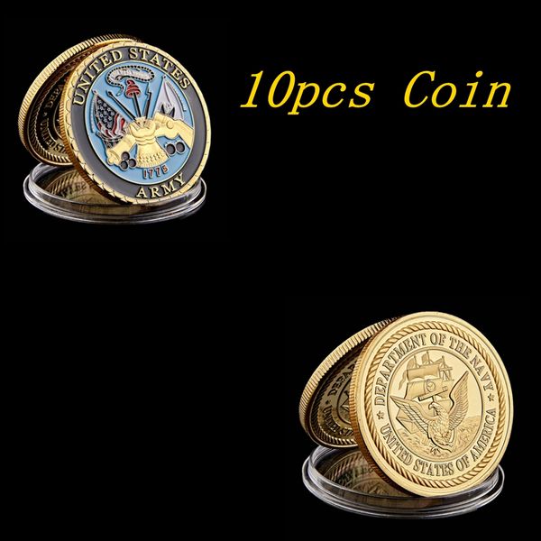 10pcs 1775 us department of navy army craft gold plated color novelty commemorative military challenge coin collection and gifts
10pcs 1775 us department of navy army craft gold plated color novelty commemorative military challenge coin collection and gifts