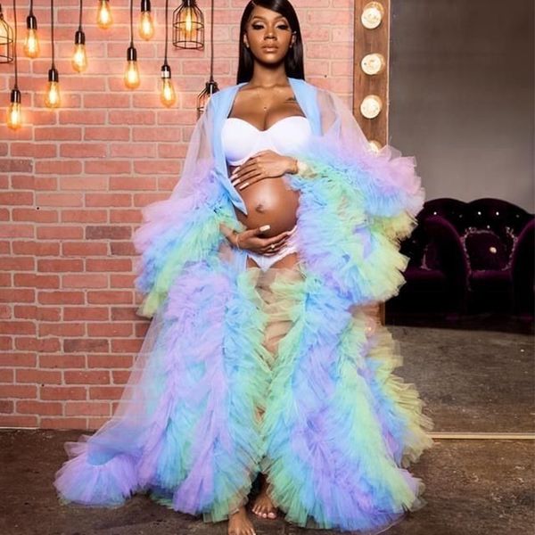 rainbow maternity sleepwear for pshoot ruffled plus size fluffy pajamas party nightgowns custom made pregnacy gowns undergarments, White
rainbow maternity sleepwear for pshoot ruffled plus size fluffy pajamas party nightgowns custom made pregnacy gowns undergarments, White