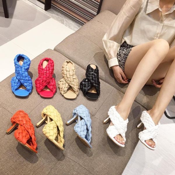 star style soft leather weave women sandals fashion candy colors woven gladiator sandals high heels summer office lady shoes1, Black
star style soft leather weave women sandals fashion candy colors woven gladiator sandals high heels summer office lady shoes1, Black