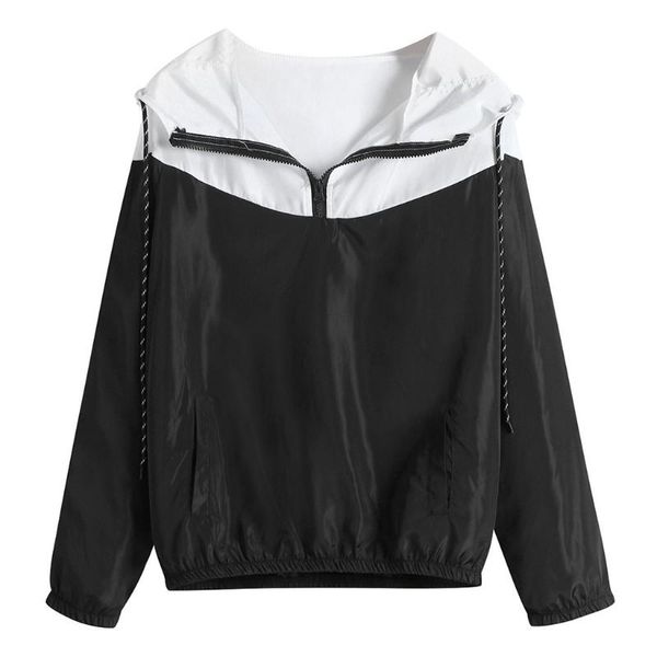 vogue patchwork thin hooded jacket women long sleeve zipper pockets windbreaker jacket nice autumn coat, Black;brown
vogue patchwork thin hooded jacket women long sleeve zipper pockets windbreaker jacket nice autumn coat, Black;brown