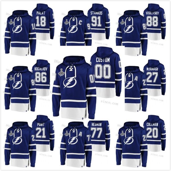 2020-21 stanley cup champs point 91 stamkos mcdonagh palat hedman kucherov vasilevskiy tampa bay lightning lace up pullover hoodie jerseys, Black;red 
2020-21 stanley cup champs point 91 stamkos mcdonagh palat hedman kucherov vasilevskiy tampa bay lightning lace up pullover hoodie jerseys, Black;red