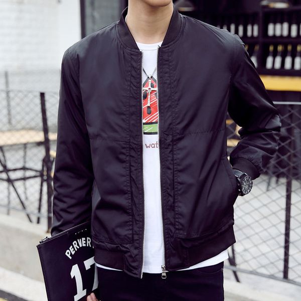 2021 new men stand collar slim fit mens jackets spring autumn thin windbreaker casual jacket lyam, Black
2021 new men stand collar slim fit mens jackets spring autumn thin windbreaker casual jacket lyam, Black