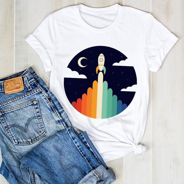 женщины леди ракета мультфильм симпатичные дамы милая мода лето t tee tshirt женская женская верхняя рубашка одежда графическая футболка, White
женщины леди ракета мультфильм симпатичные дамы милая мода лето t tee tshirt женская женская верхняя рубашка одежда графическая футболка, White
