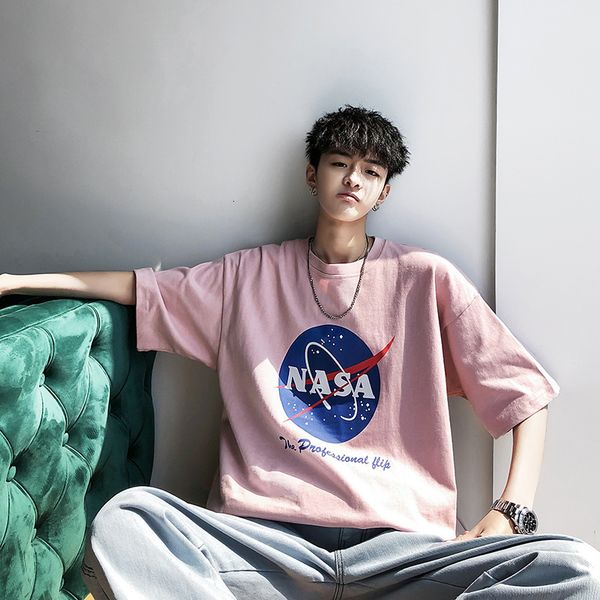 net red pink t-shirt short sleeve fashion brand korean hip hop student 5-sleeve men's summer shirt, White;black
net red pink t-shirt short sleeve fashion brand korean hip hop student 5-sleeve men's summer shirt, White;black