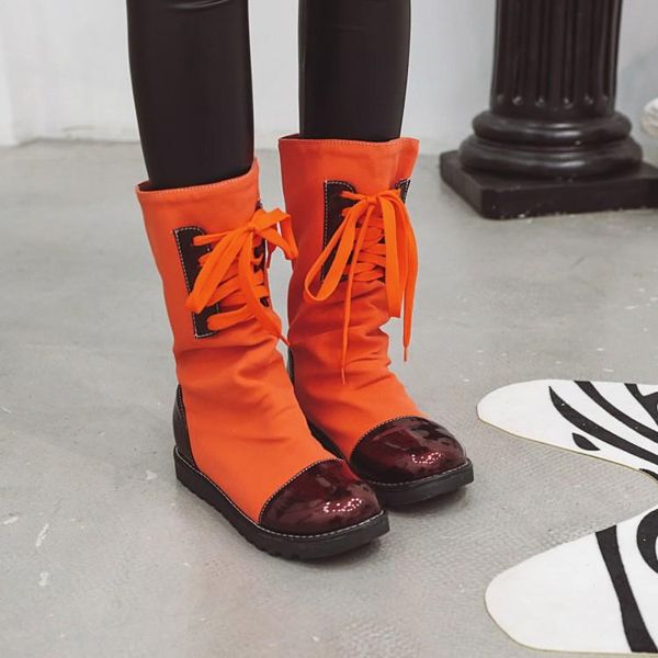 pxelena sweet color women flat mid calf boots autumn spring 2020 patchwork lace up girls street western cowboy riding boots shoe, Black
pxelena sweet color women flat mid calf boots autumn spring 2020 patchwork lace up girls street western cowboy riding boots shoe, Black