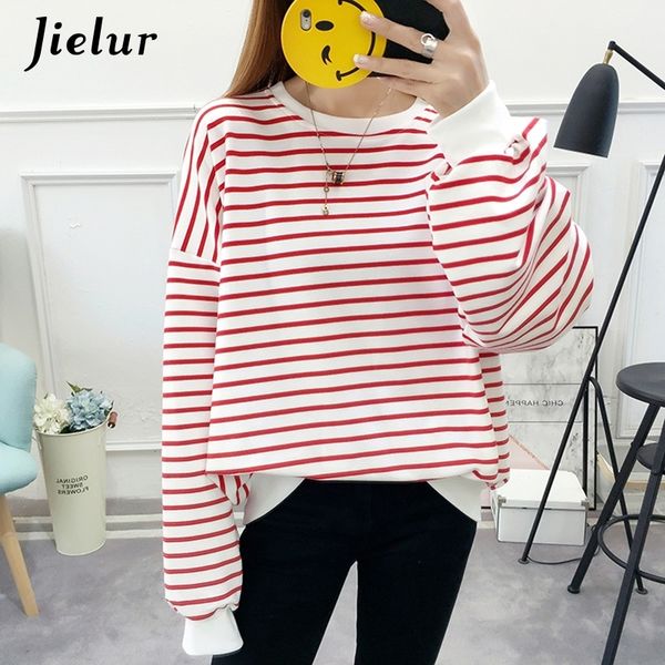 jielur korean casual o-neck women hoodies fall long sleeve female striped loose thin warm mujer hoody sweatshirts m-xl 201102, Black
jielur korean casual o-neck women hoodies fall long sleeve female striped loose thin warm mujer hoody sweatshirts m-xl 201102, Black