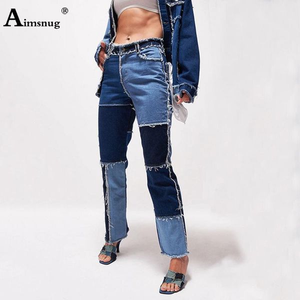 women high waist jeans aestietic demin pants streetwear fashion contrast stitch blue jean pants new patchwork trousers femme
women high waist jeans aestietic demin pants streetwear fashion contrast stitch blue jean pants new patchwork trousers femme