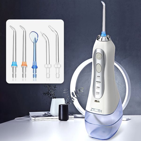 portable oral irrigator for teeth 3 mode cordless water flosser 5 nozzles dental water jet 300 ml usb rechargeable teeth cleaner
portable oral irrigator for teeth 3 mode cordless water flosser 5 nozzles dental water jet 300 ml usb rechargeable teeth cleaner