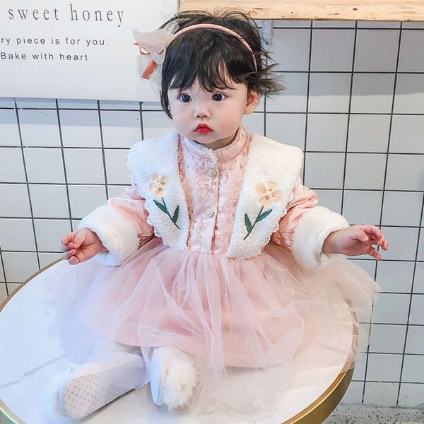 and children's winter new national sle girl's drs mh stitching baby skirt plush thickening, Red;yellow
and children's winter new national sle girl's drs mh stitching baby skirt plush thickening, Red;yellow