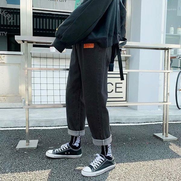 autumn and winter 2020 straight men's loose jeans brand korean trend student hong kong style wide leg pants1, Blue 
autumn and winter 2020 straight men's loose jeans brand korean trend student hong kong style wide leg pants1, Blue