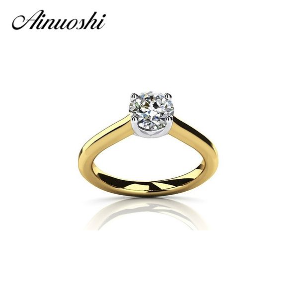 ainoushi 1 carat luxury yellow gold color ring 925 sterling silver rond cut solitaire bridal band women engagement wedding y200106, Slivery;golden
ainoushi 1 carat luxury yellow gold color ring 925 sterling silver rond cut solitaire bridal band women engagement wedding y200106, Slivery;golden