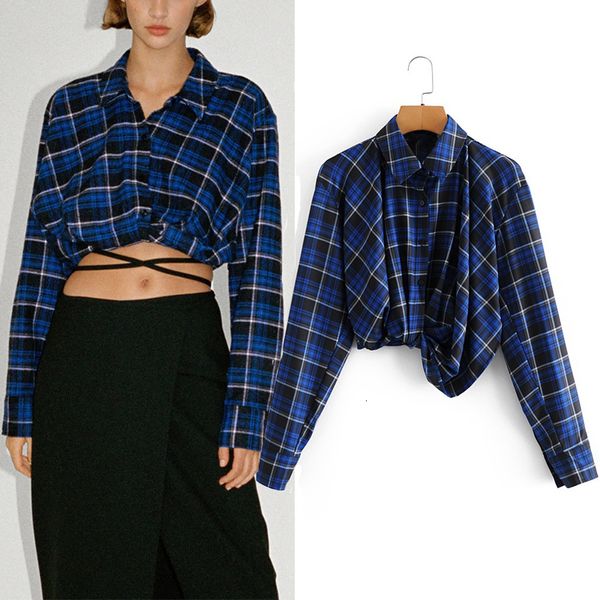 2021 new blue plaid crop women ruched long sleeve collared button up shirt woman fashion streetwear casual 8djq, White
2021 new blue plaid crop women ruched long sleeve collared button up shirt woman fashion streetwear casual 8djq, White