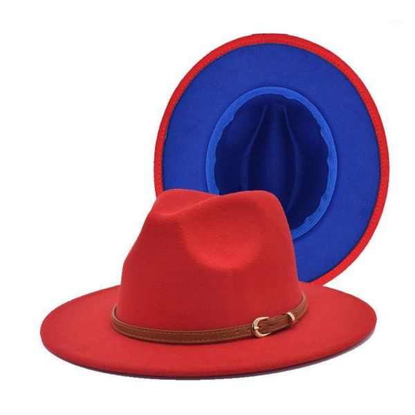 fuodrao new autumn fedoras color patchwork felt jazz cap women wide brim wool blend panama hats vintage cowboy cap f1401, Blue;gray
fuodrao new autumn fedoras color patchwork felt jazz cap women wide brim wool blend panama hats vintage cowboy cap f1401, Blue;gray