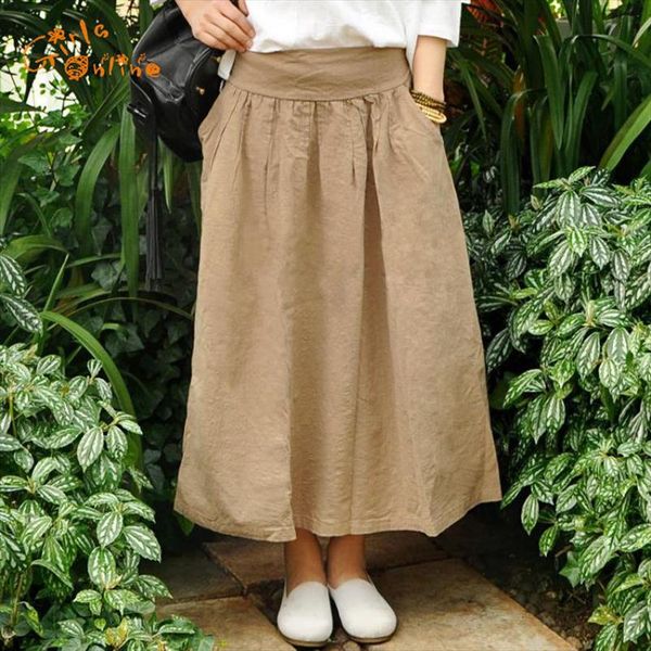 2020 spring summer england style girls vintage skirt elastic waist linen original pleated long skirt new art women long skirts, Black
2020 spring summer england style girls vintage skirt elastic waist linen original pleated long skirt new art women long skirts, Black