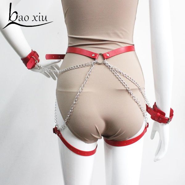 new vintage women leather harness belt garters gothic thigh body bondage fetish suspender erotic set accessories, Black;brown
new vintage women leather harness belt garters gothic thigh body bondage fetish suspender erotic set accessories, Black;brown
