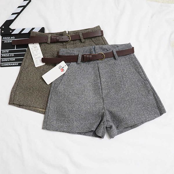 a-line autumn winter slim wide leg casual comfortable elegant wild with belt women's woolen shorts, White;black
a-line autumn winter slim wide leg casual comfortable elegant wild with belt women's woolen shorts, White;black