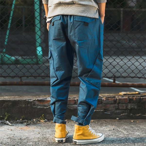 binhiiro spring new men cargo pants mid cotton polyester hip hop drawsring pockets full length men black blue green men trousers 201110
binhiiro spring new men cargo pants mid cotton polyester hip hop drawsring pockets full length men black blue green men trousers 201110