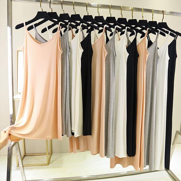 2020 summer woman spaghetti strap dress casual sleeveless modal dress women plus size loose a line solid color v neck long dress, Black;gray
2020 summer woman spaghetti strap dress casual sleeveless modal dress women plus size loose a line solid color v neck long dress, Black;gray