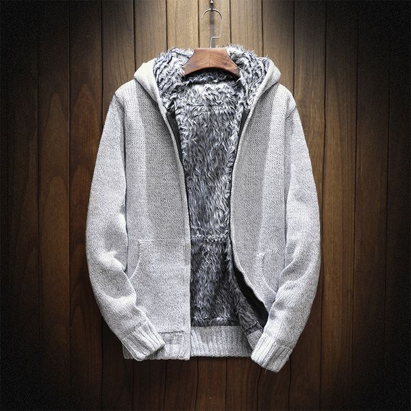 knitting thick hoodie zip hooded men's sweaters autumn winter warm cashmere wool zipper pullover kg-643, White;black
knitting thick hoodie zip hooded men's sweaters autumn winter warm cashmere wool zipper pullover kg-643, White;black