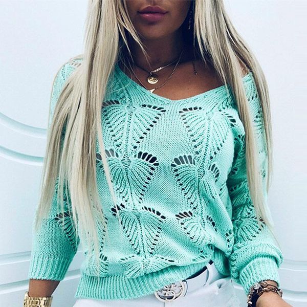 knit crochet hollow out v-neck women's sweater long sleeve thin solid female pullovers 2020 new fashion casual ladies sweaters1, White;black
knit crochet hollow out v-neck women's sweater long sleeve thin solid female pullovers 2020 new fashion casual ladies sweaters1, White;black