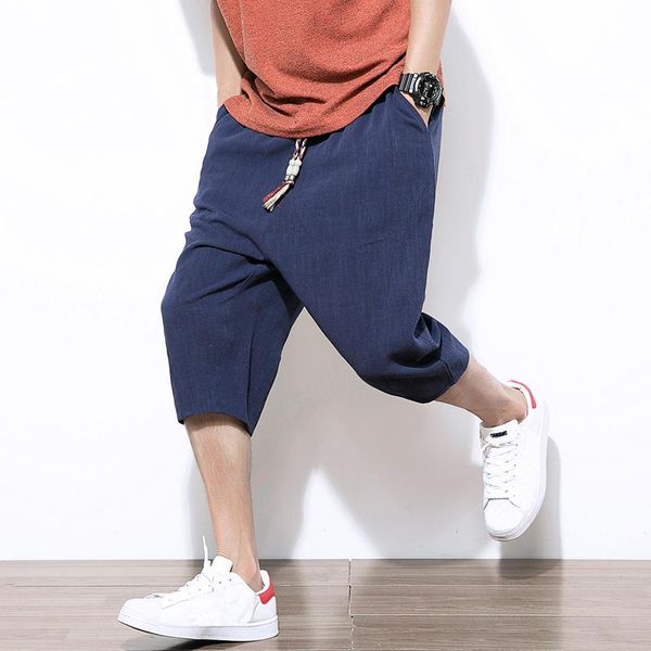 chinese style calf-length linen jogger pants men designer harem pants summer casual sweatpants men, Black
chinese style calf-length linen jogger pants men designer harem pants summer casual sweatpants men, Black