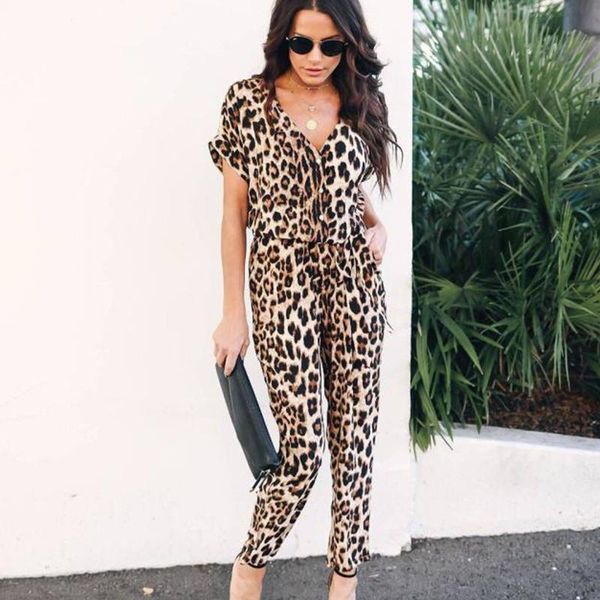 paris girl ladies fashion leopard jumpsuit spring new temperament commute fit comfort jumpsuit, Black;white 
paris girl ladies fashion leopard jumpsuit spring new temperament commute fit comfort jumpsuit, Black;white