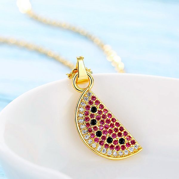 chains gold plated watermelon necklace pendant colorful micro paved zircon stainless steel chain zirconia necklaces for women jewelry, Silver
chains gold plated watermelon necklace pendant colorful micro paved zircon stainless steel chain zirconia necklaces for women jewelry, Silver