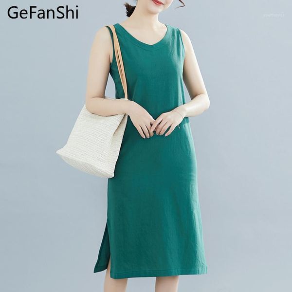 2020 new summer women's dress plus size vintage cotton linen solid color sleeveless casual loose ladies fashion dresses1, Black;gray
2020 new summer women's dress plus size vintage cotton linen solid color sleeveless casual loose ladies fashion dresses1, Black;gray