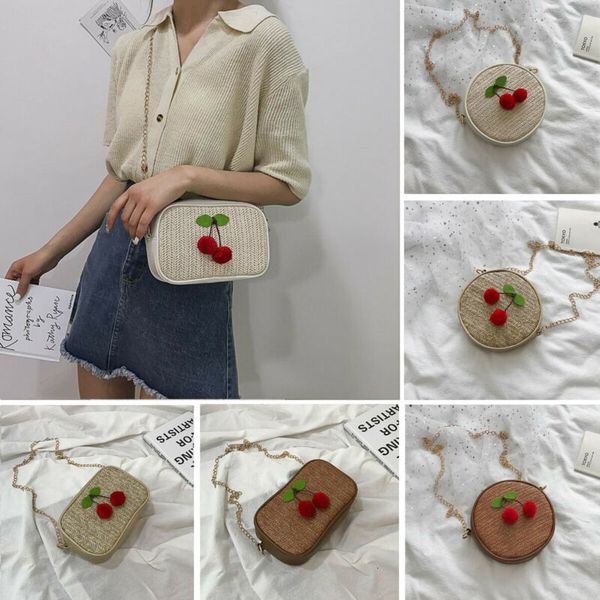 2019 fashion women lady straw beach shoulder bag round woven cross body holiday tote handbag, Red;black
2019 fashion women lady straw beach shoulder bag round woven cross body holiday tote handbag, Red;black