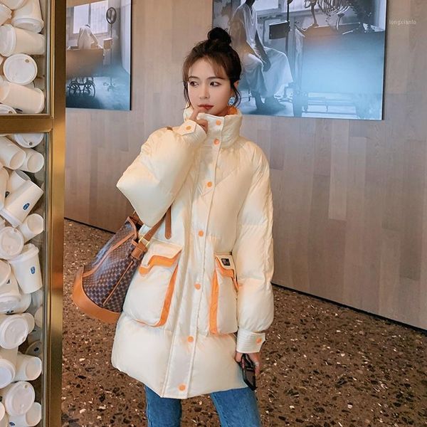 winter clothes women stand collar loose color block thick warm cotton padded jacket parkas female korean elegant plus size coat1, Black
winter clothes women stand collar loose color block thick warm cotton padded jacket parkas female korean elegant plus size coat1, Black