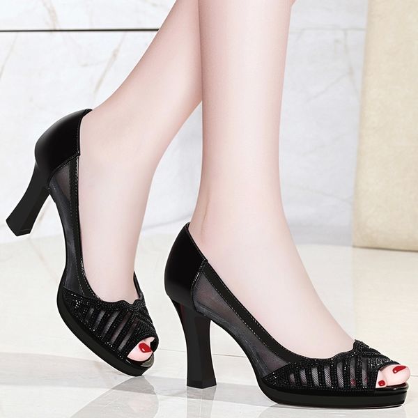 2020 summer women pumps peep toe sandals high heels dress shoes ladies mesh pump rhinestone wedding shoes zapatos mujer 8125n #tf63, Black
2020 summer women pumps peep toe sandals high heels dress shoes ladies mesh pump rhinestone wedding shoes zapatos mujer 8125n #tf63, Black