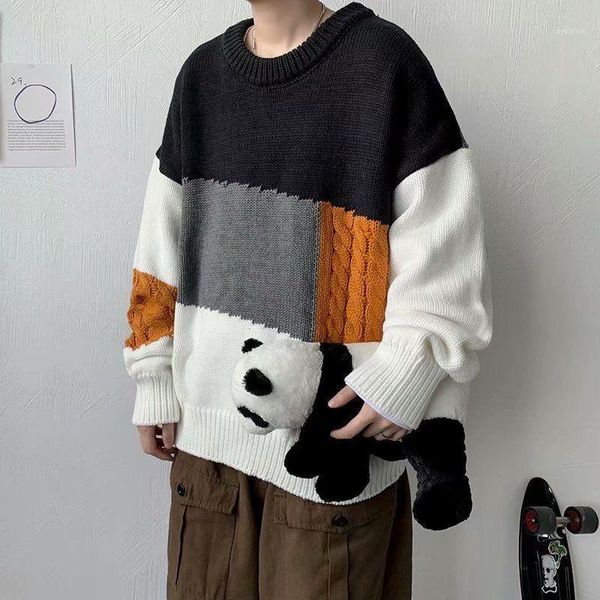 2020 winter korean fashion loose sweater knitwear lazy wind splicing college style couple men's clothes white1, White;black
2020 winter korean fashion loose sweater knitwear lazy wind splicing college style couple men's clothes white1, White;black