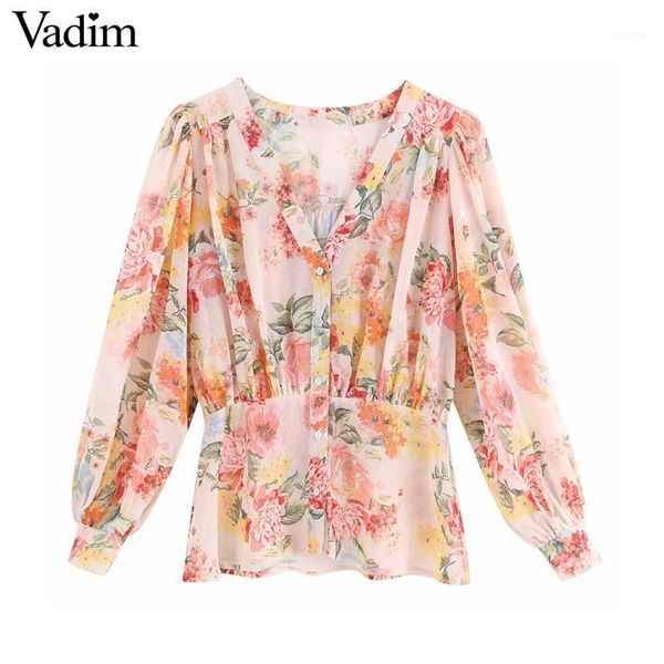 vadim women elegant floral chiffon blouse v neck long lantern sleeve transparent shirt female stylish blusas lb2131, White
vadim women elegant floral chiffon blouse v neck long lantern sleeve transparent shirt female stylish blusas lb2131, White