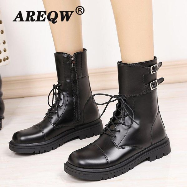 women boots round toe lace up zipper short pu leather fashion square heel shoes cross-tied botas altas mujer botines mujer, Black
women boots round toe lace up zipper short pu leather fashion square heel shoes cross-tied botas altas mujer botines mujer, Black